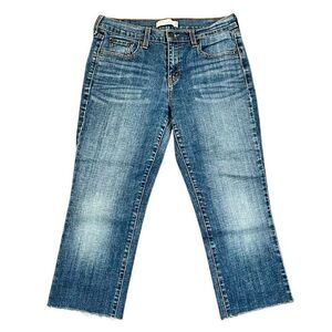 Levi’s 505 Straight Leg Cropped Rough Edge Jeans  6